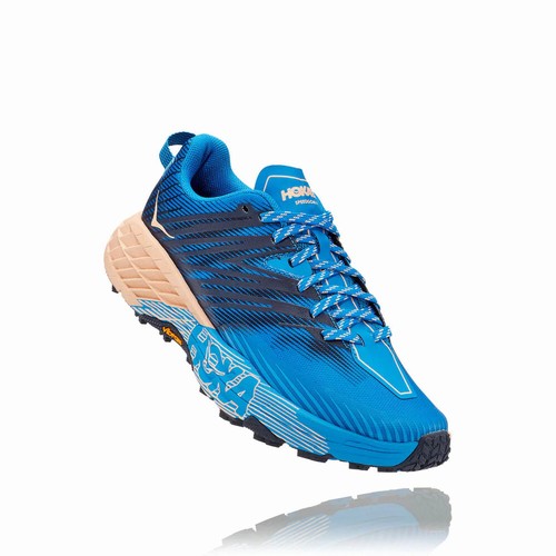 Hoka One One SPEEDGOAT 4 Trail Running Shoes For Women India Blue IN-4123